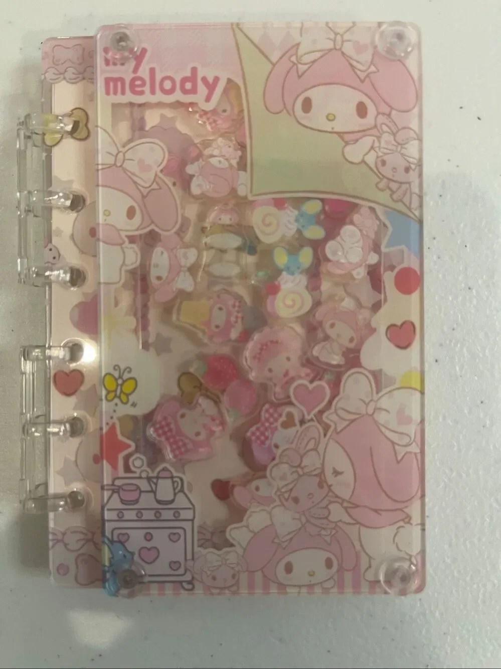My Melody Acrylic Shaker notebook and pen